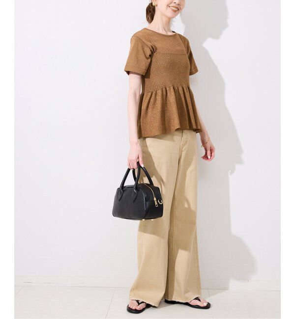 SLOBE IENA「《追加》ファンタジアパールラメニットビスチェ」|キャミソール|