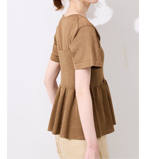 SLOBE IENA「《追加》ファンタジアパールラメニットビスチェ」|キャミソール|