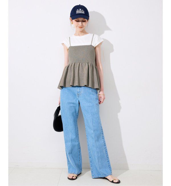 SLOBE IENA「《追加》ファンタジアパールラメニットビスチェ」|キャミソール|