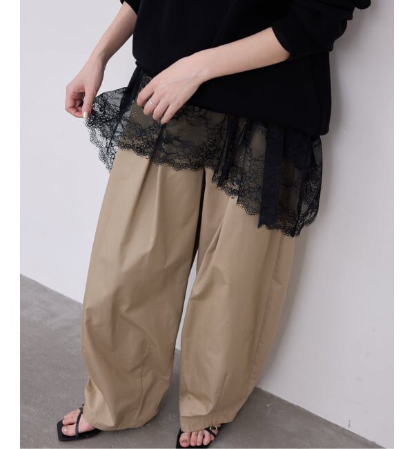 SLOBE IENA「《追加4》レースコンビカットソー」|Tシャツ・カットソー|