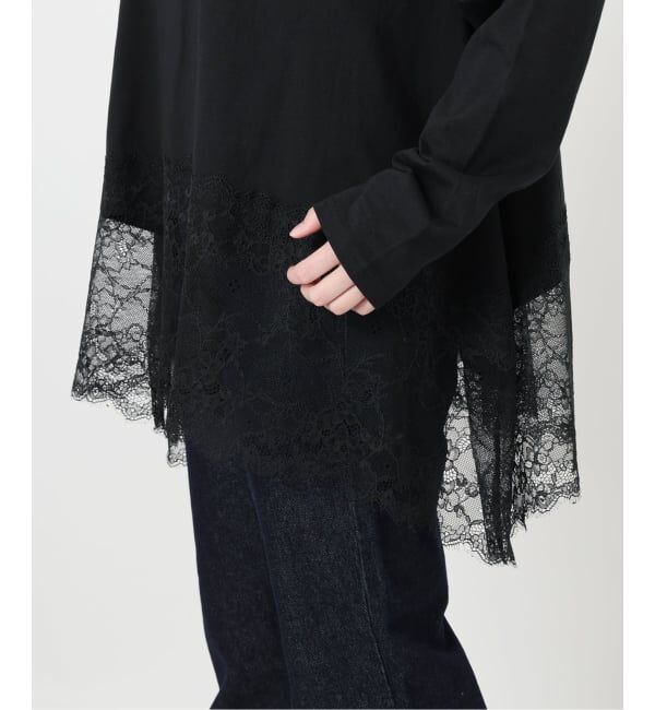 SLOBE IENA「《追加4》レースコンビカットソー」|Tシャツ・カットソー|