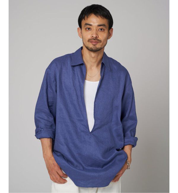 EDIFICE「《追加》リネン スキッパー シャツ」|シャツ・ブラウス|