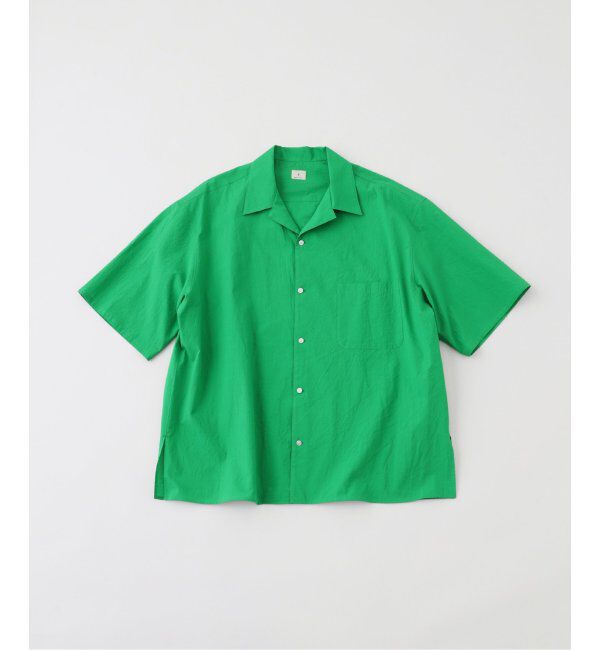 EDIFICE「E.FINX コードレーン オープン シャツ」|シャツ・ブラウス|グリーン