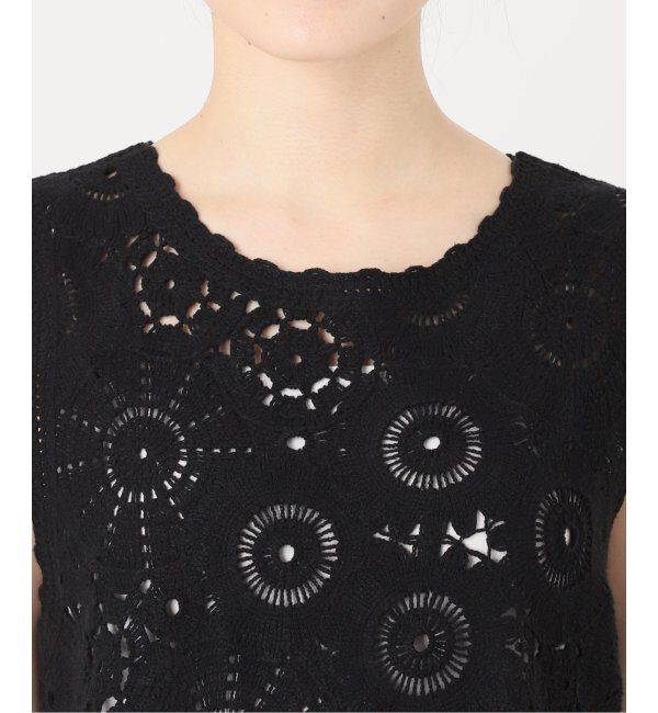 JOURNAL STANDARD relume「エンブロイダリークロシェノースリーブ」|ニット・セーター|