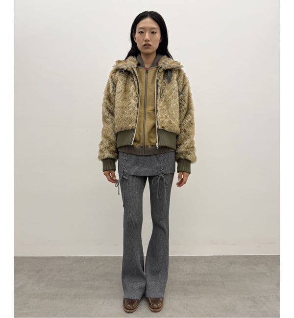 Oriens JOURNAL STANDARD「レースアップニットフレアパンツ」|その他|