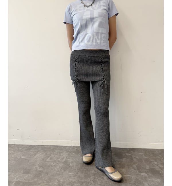 Oriens JOURNAL STANDARD「レースアップニットフレアパンツ」|その他|