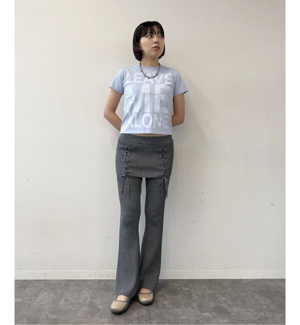 Oriens JOURNAL STANDARD「レースアップニットフレアパンツ」|その他|
