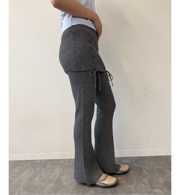 Oriens JOURNAL STANDARD「レースアップニットフレアパンツ」|その他|