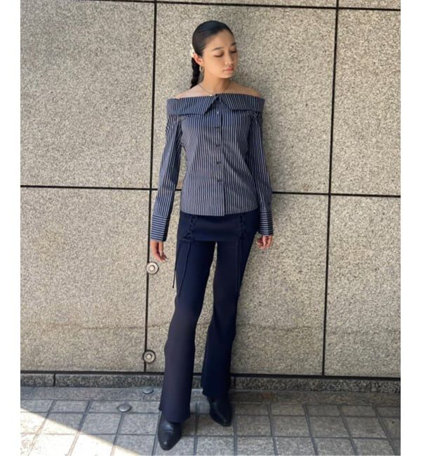 Oriens JOURNAL STANDARD「レースアップニットフレアパンツ」|その他|