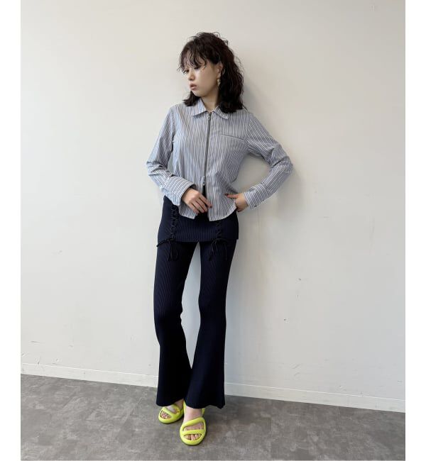 Oriens JOURNAL STANDARD「レースアップニットフレアパンツ」|その他|