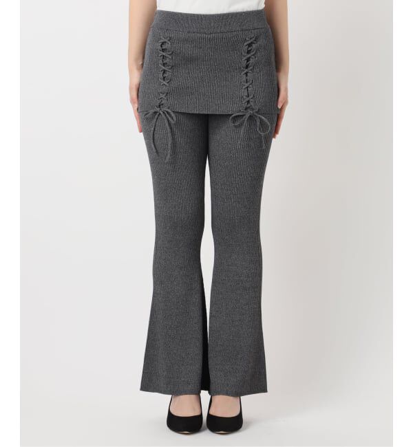 Oriens JOURNAL STANDARD「レースアップニットフレアパンツ」|その他|