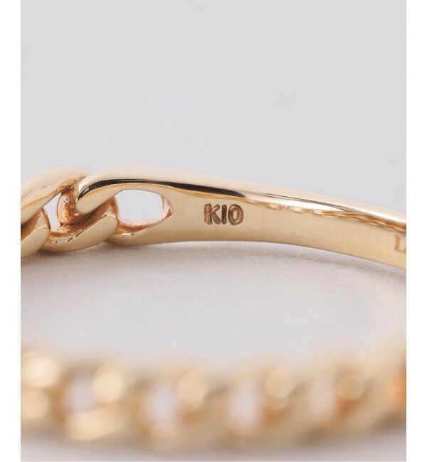 Lilas by Spick&Span「チェーンピンキーリング K10」|リング|