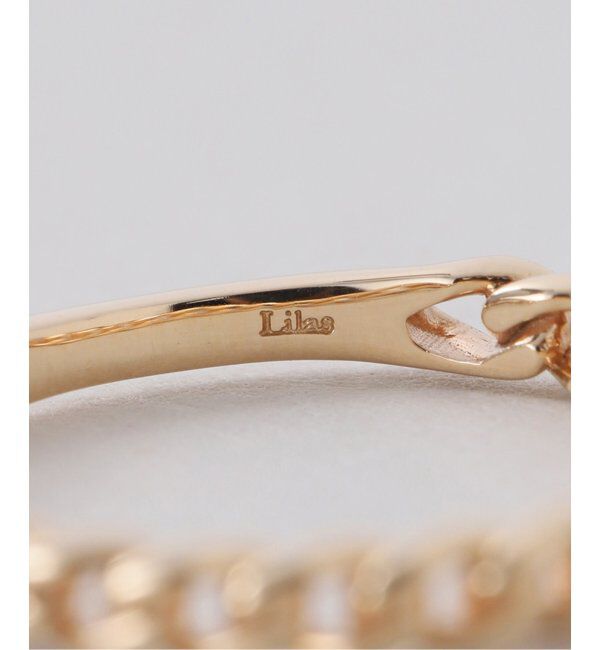 Lilas by Spick&Span「チェーンピンキーリング K10」|リング|