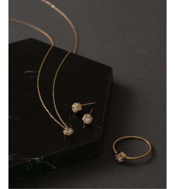 Lilas by Spick&Span「0.18ct六角ダイヤネックレス K18」|ネックレス|