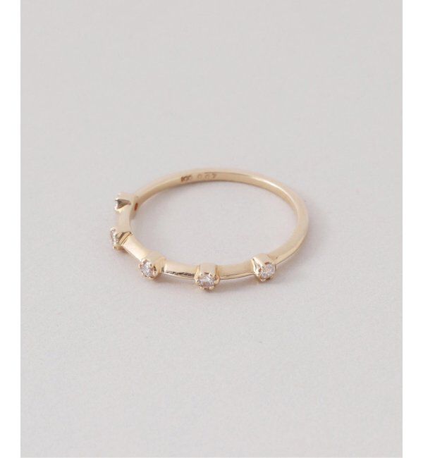 Lilas by Spick&Span「5ピースダイヤステーションピンキーリング K10」|リング|