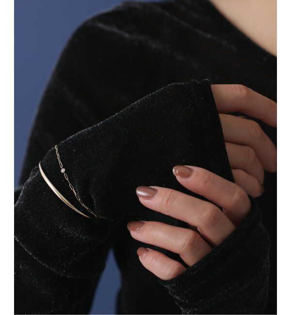 Lilas by Spick&Span「1粒ダイヤクリップチェーンブレスレット K10」|ブレスレット・バングル|