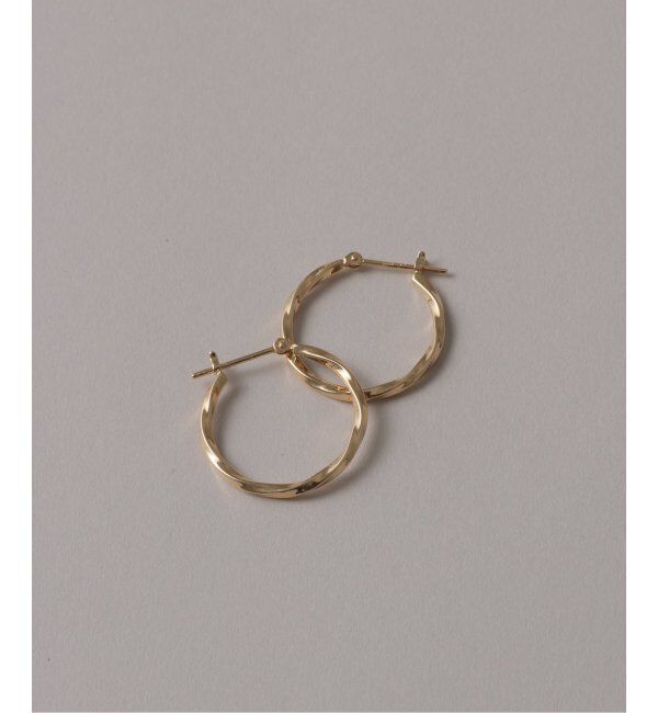 Lilas by Spick&Span「スクリュー角パイプフープピアス K10（両耳）」|ピアス|