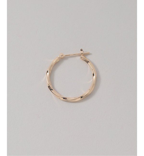 Lilas by Spick&Span「スクリュー角パイプフープピアス K10（両耳）」|ピアス|