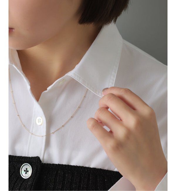 Lilas by Spick&Span「グリッターチェーン55cmネックレス K10」|ネックレス|