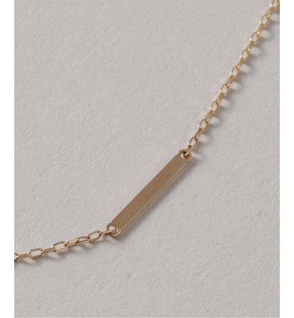 Lilas by Spick&Span「プレート*チェーンネックレス K10」|ネックレス|