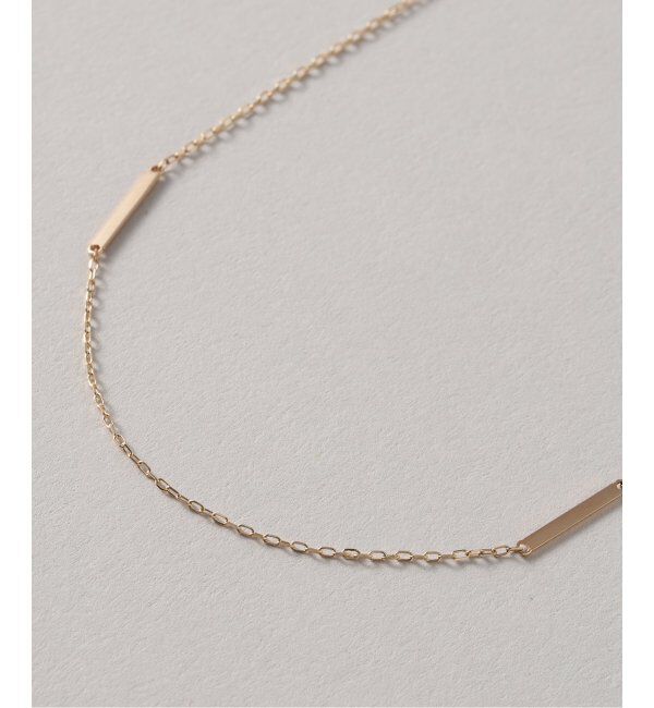 Lilas by Spick&Span「プレート*チェーンネックレス K10」|ネックレス|