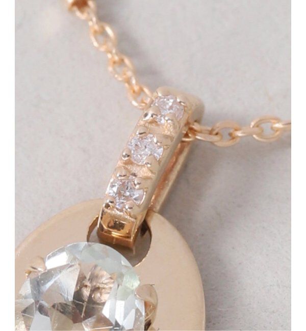 Lilas by Spick&Span「メレダイヤバチカングリーンアメジスト55cmネックレス K10」|ネックレス|