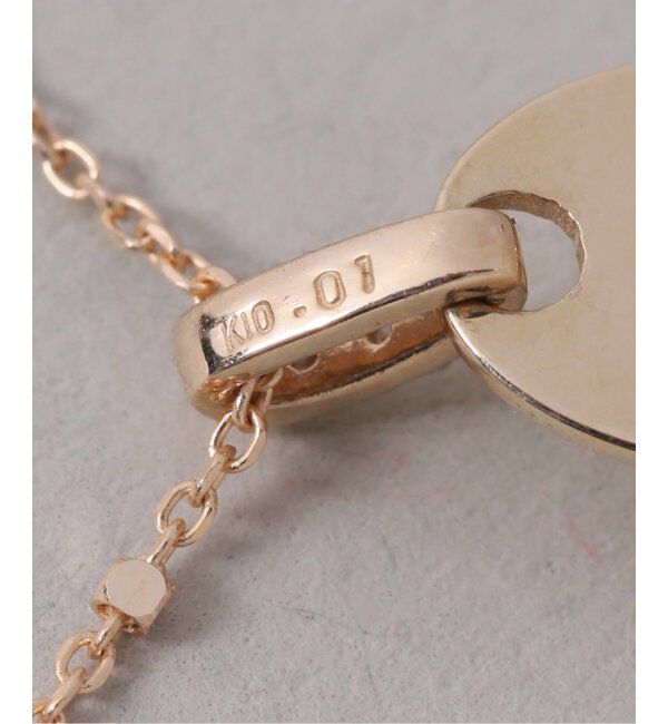 Lilas by Spick&Span「メレダイヤバチカングリーンアメジスト55cmネックレス K10」|ネックレス|