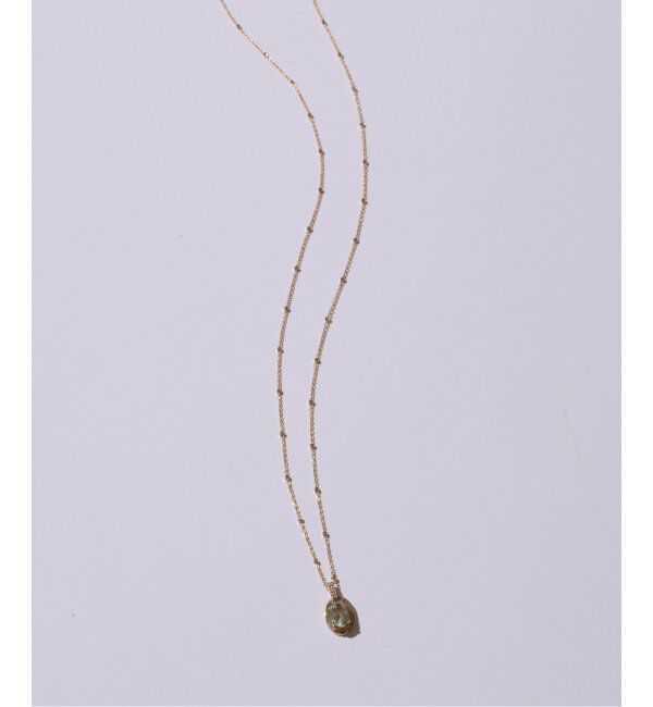 Lilas by Spick&Span「メレダイヤバチカングリーンアメジスト55cmネックレス K10」|ネックレス|