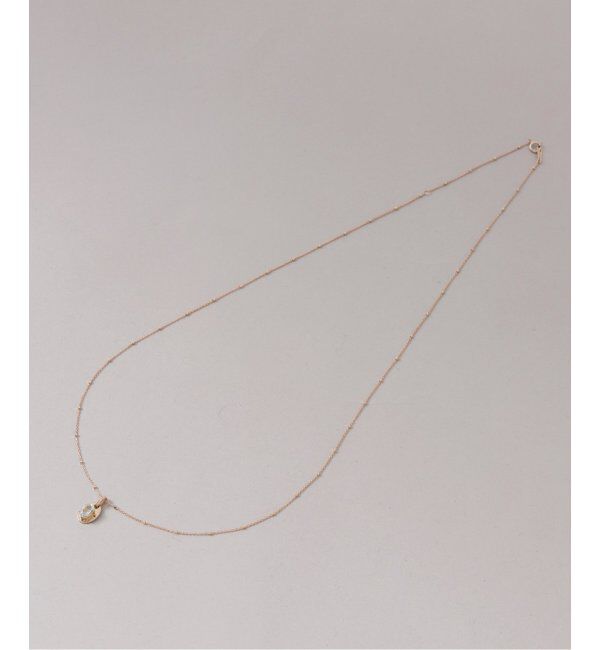 Lilas by Spick&Span「メレダイヤバチカングリーンアメジスト55cmネックレス K10」|ネックレス|