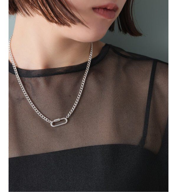 Spick and Span「【SAMH by LILAS】カラビナキヘイチェーンネックレス SV」|ネックレス|