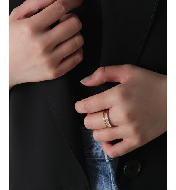 Lilas by Spick&Span「ホワイトトパーズバケット9ピースリング K10」|リング|