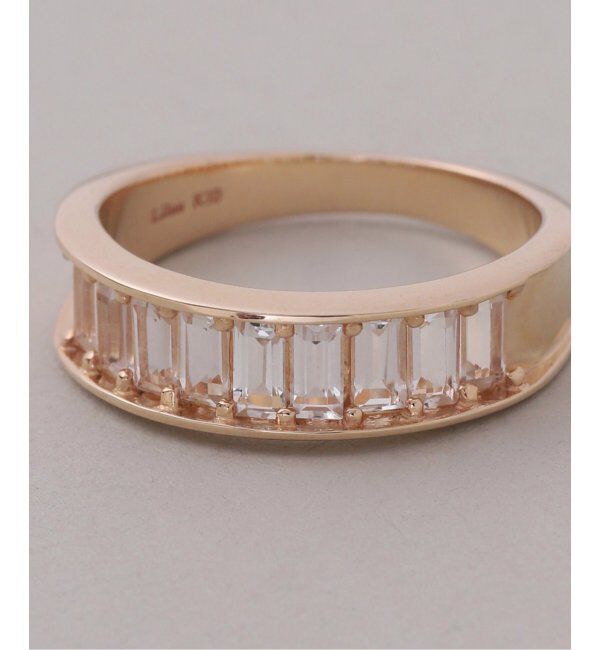 Lilas by Spick&Span「ホワイトトパーズバケット9ピースリング K10」|リング|