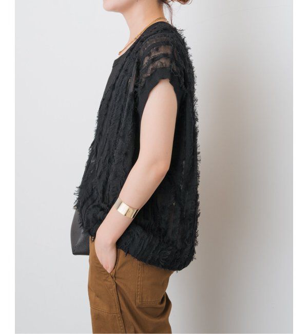 Spick and Span「《追加》フリンジニットベスト」|ベスト・ジレ|