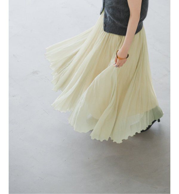 NOBLE「ヴィンテージシアーソフトプリーツスカート」|スカート|