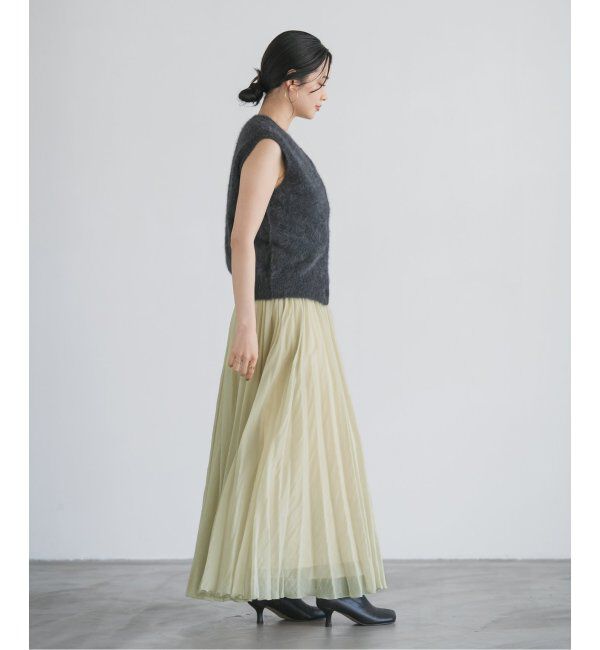 NOBLE「ヴィンテージシアーソフトプリーツスカート」|スカート|