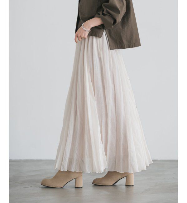 NOBLE「ヴィンテージシアーソフトプリーツスカート」|スカート|