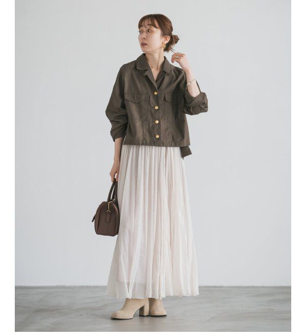 NOBLE「ヴィンテージシアーソフトプリーツスカート」|スカート|