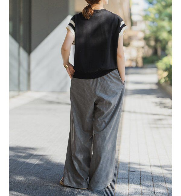 Spick and Span「《追加2》トロストレッチイージーパンツ」|スラックス|