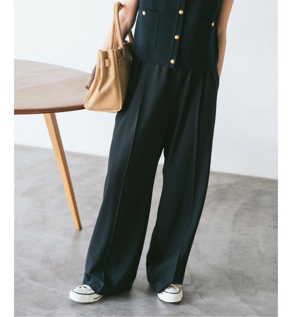 Spick and Span「《追加2》トロストレッチイージーパンツ」|スラックス|