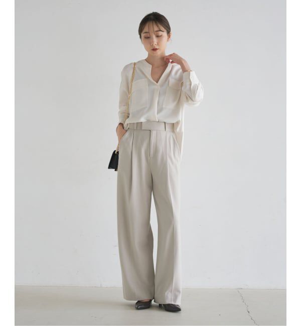 NOBLE「《追加・WEB限定カラー》TRツイル裏起毛スラックスパンツ」|スラックス|