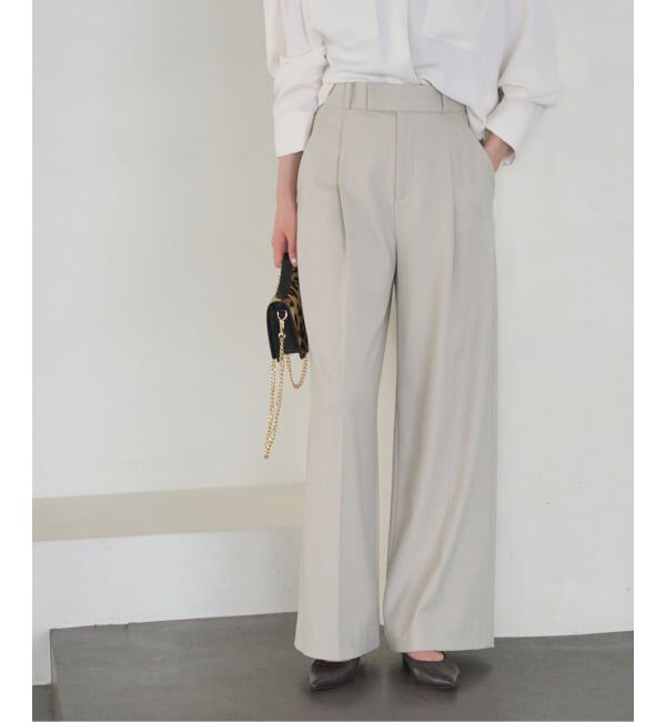 NOBLE「《追加・WEB限定カラー》TRツイル裏起毛スラックスパンツ」|スラックス|ベージュ