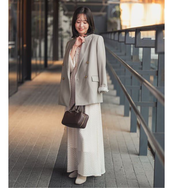 NOBLE「《追加》《WEB・一部店舗カラー》ウールフラノピークドラペルジャケット」|テーラードジャケット|