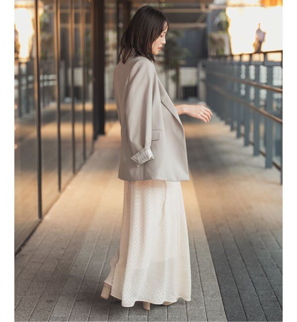 NOBLE「《追加》《WEB・一部店舗カラー》ウールフラノピークドラペルジャケット」|テーラードジャケット|