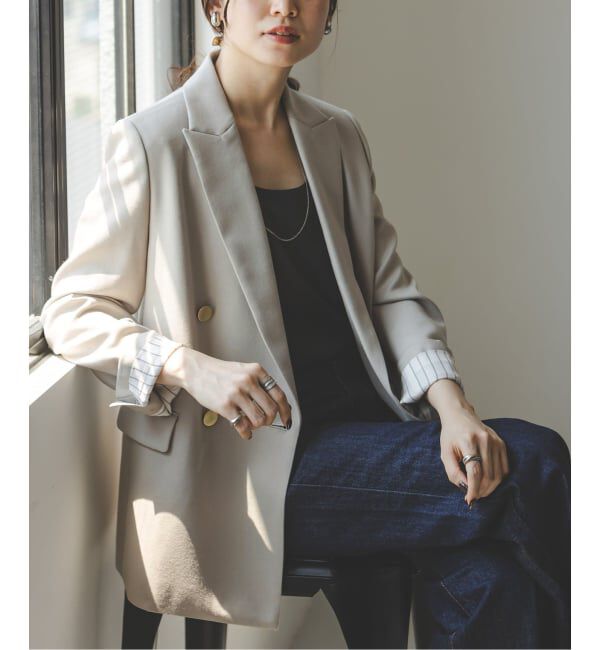 NOBLE「《追加》《WEB・一部店舗カラー》ウールフラノピークドラペルジャケット」|テーラードジャケット|