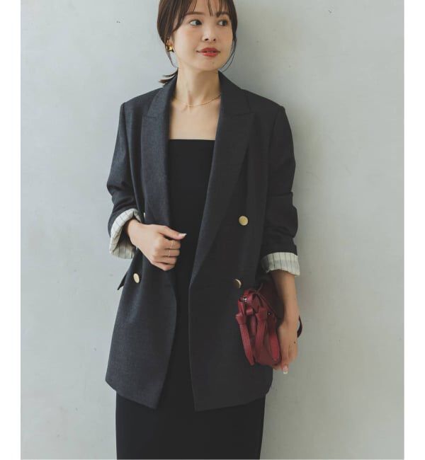 NOBLE「《追加》《WEB・一部店舗カラー》ウールフラノピークドラペルジャケット」|テーラードジャケット|