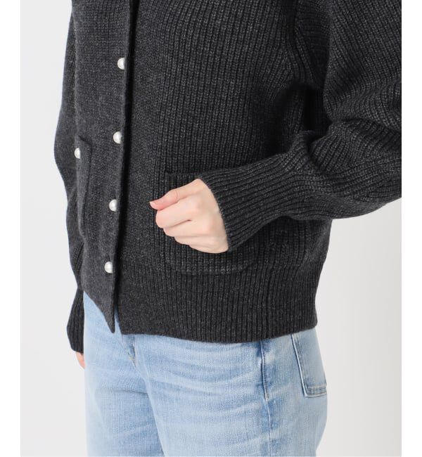 Spick and Span「《WEB限定》パール畦ニットカーディガン」|カーディガン|