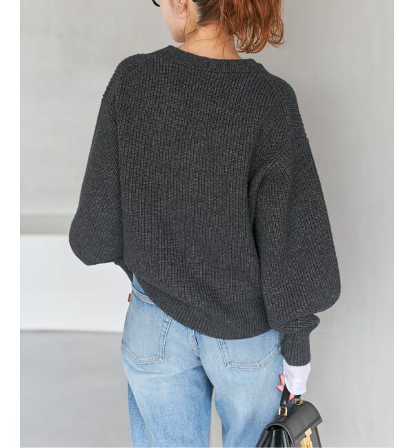 Spick and Span「《WEB限定》パール畦ニットカーディガン」|カーディガン|