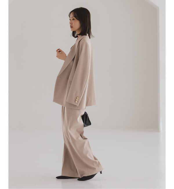 NOBLE「《セットアップ対応》フローツイルピークドラペルジャケット」|テーラードジャケット|