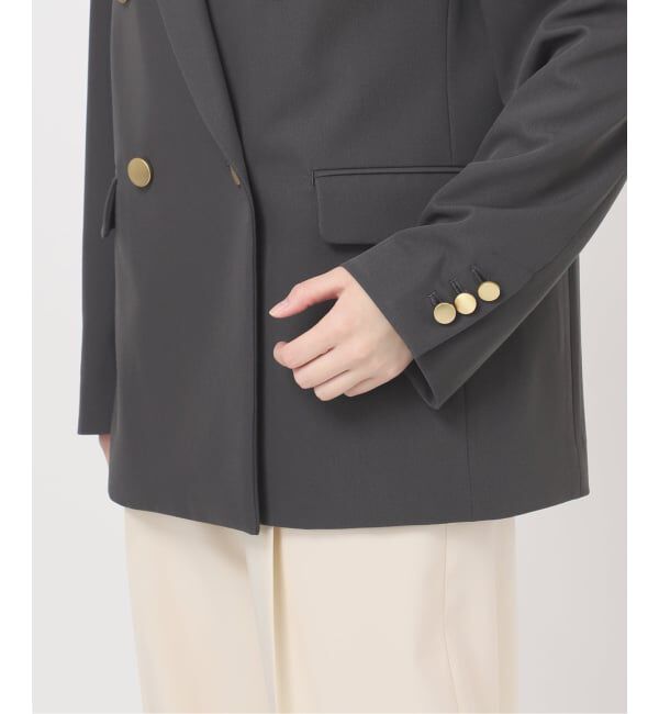 NOBLE「《セットアップ対応》フローツイルピークドラペルジャケット」|テーラードジャケット|