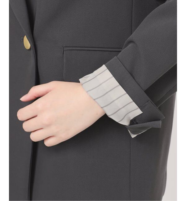 NOBLE「《セットアップ対応》フローツイルピークドラペルジャケット」|テーラードジャケット|